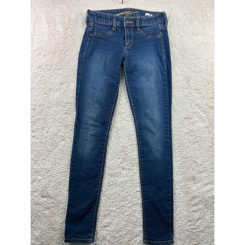 Arizona Jeans Womens 1 Blue Super Skinny Stretch Denim‎ Mid Rise Classic Style